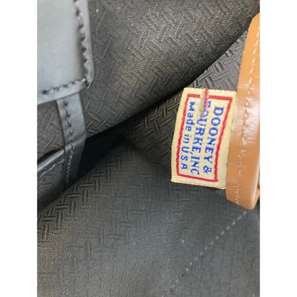 DOONEY & BOURKE VINTAGE LARGE CANVAS, LEATHER CROSSBODY BAG - Picture 15 of 16